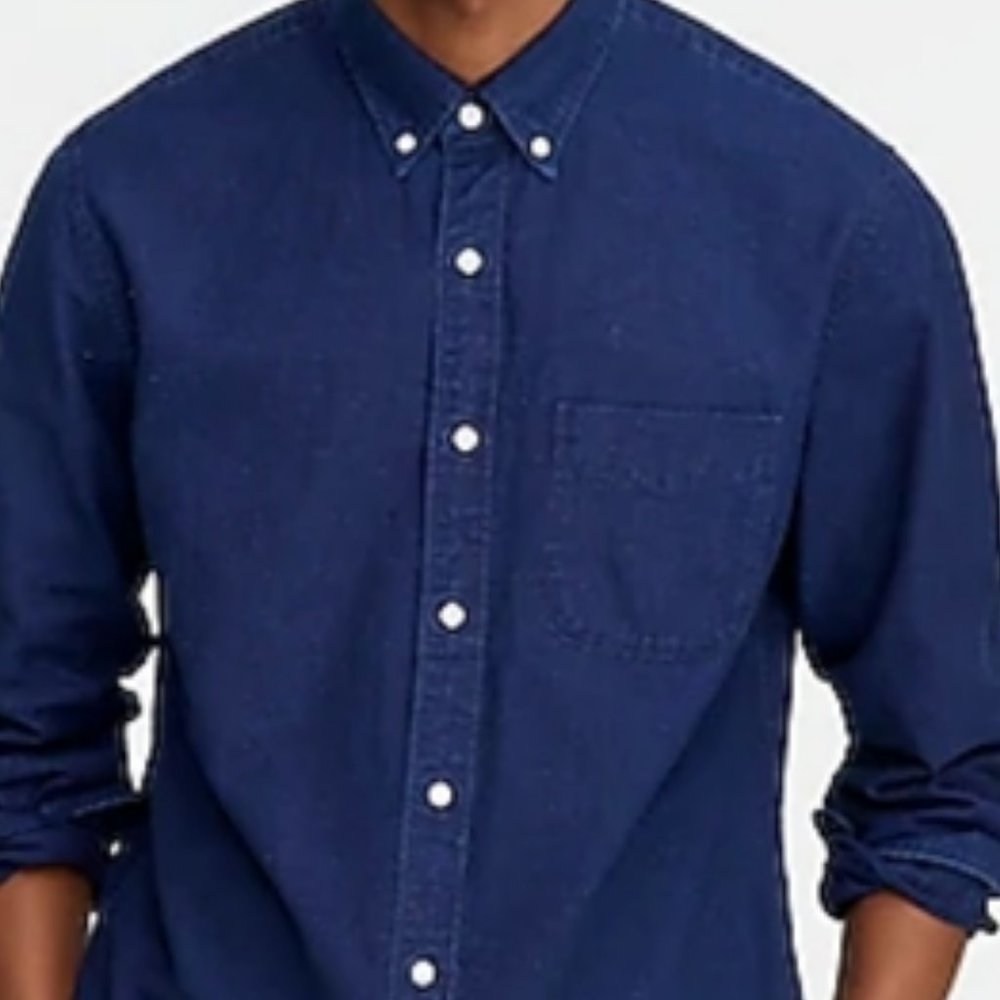 J. Crew Slim Indigo Cotton Shirt